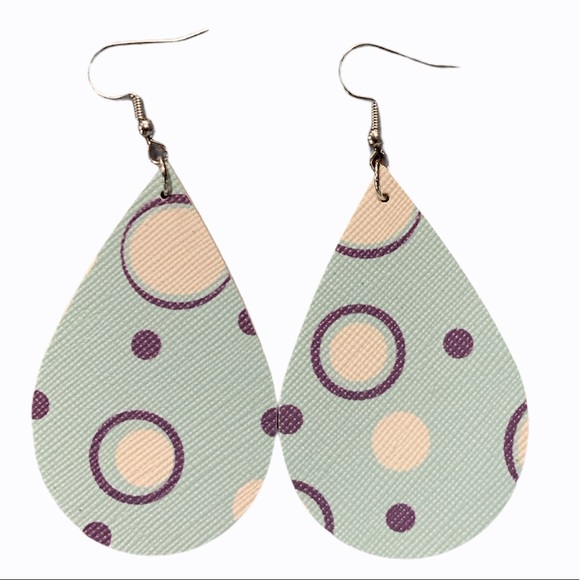 Jewelry - 🌻3 for$12 🖤 Faux Leather Dangle Earrings